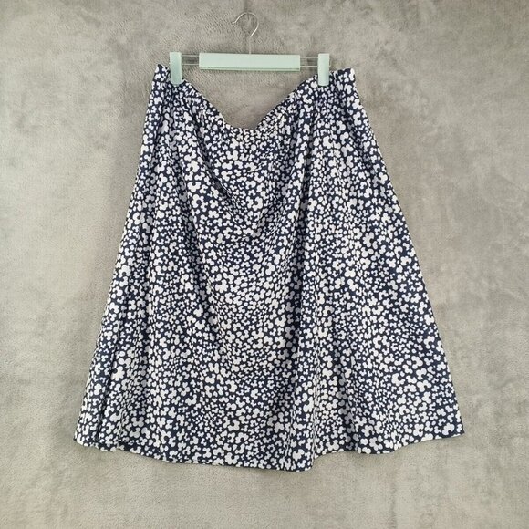 Vintage LYNN DAVIS Set of 2 Blouse + Skirt Floral Knit USA MADE Size 26W Padded - Picture 13 of 14